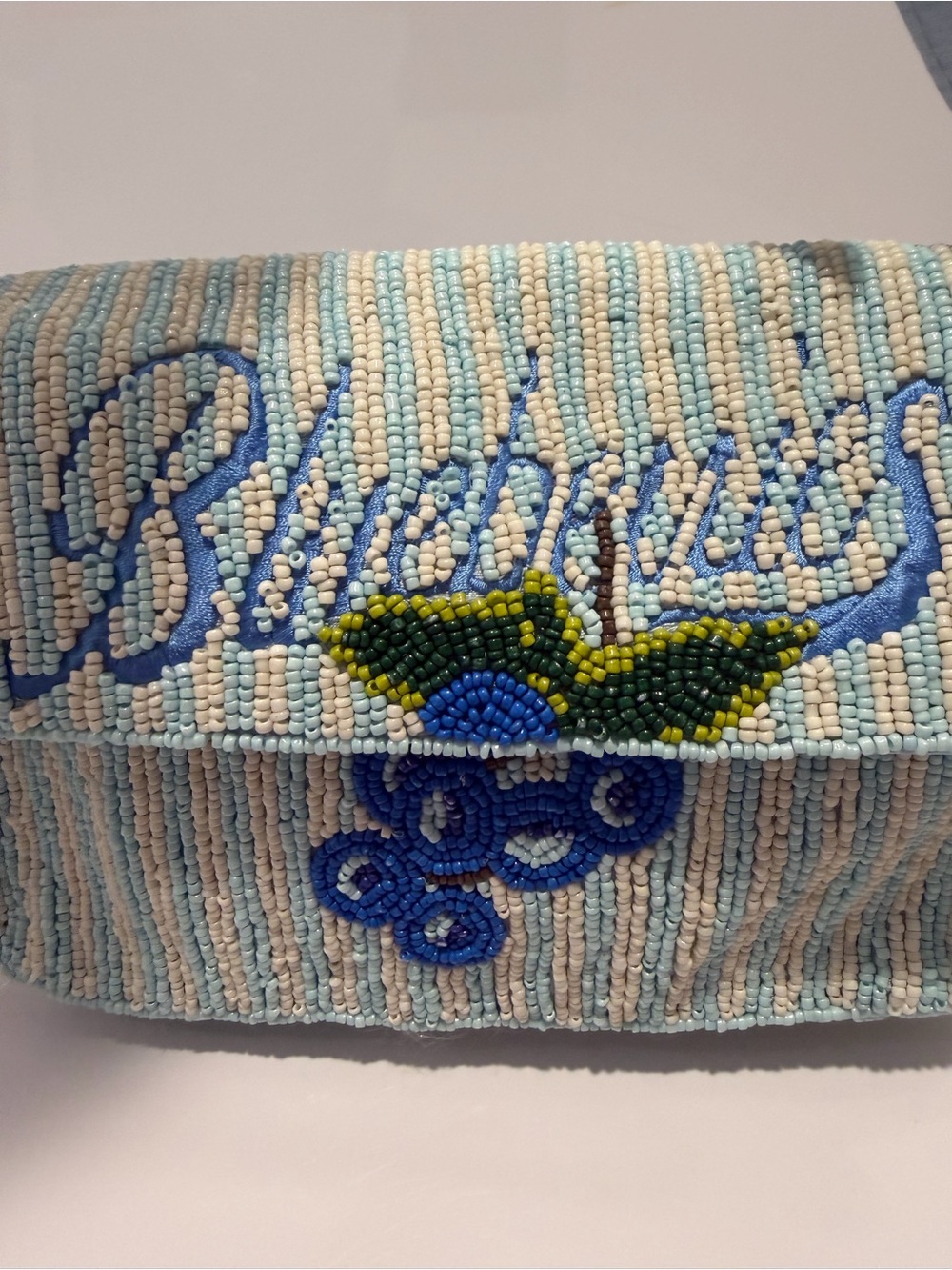 Viral Sol and Mer Blueberries Beaded Shoulder Bag Handmade in India NWT - Picture 5 of 6